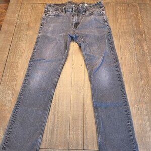 modern straight dark wash jeans